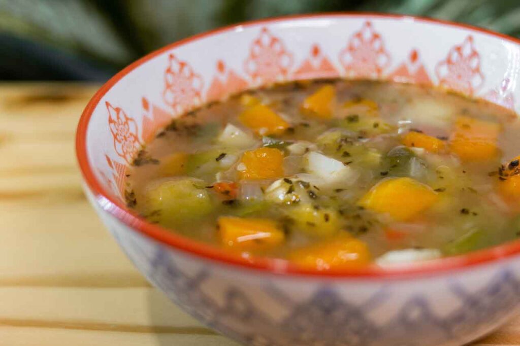 sopa de cebolla vegetariana