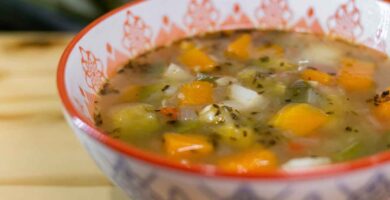 sopa de cebolla vegetariana