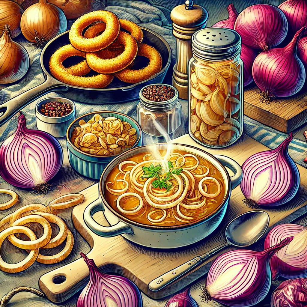 Imagen destacada para el articulo sobre ¿Qué recetas populares utilizan cebolla como ingrediente principal